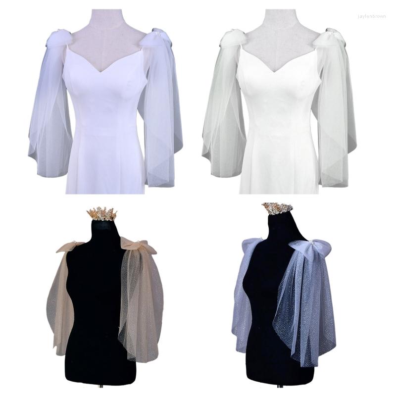 Scarves Bride Pleated Tulle Sheer Wrap Women Prom Wedding Party Shoulder Elegant Pearl Shawl Lace Cape Bridal Shrug Tops
Scarves Bride Pleated Tulle Sheer Wrap Women Prom Wedding Party Shoulder Elegant Pearl Shawl Lace Cape Bridal Shrug Tops