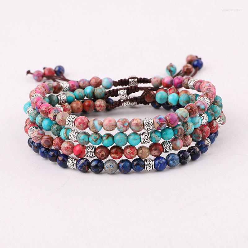 Strand High Quality 4mm Natural Stone Cute Design Vintage Silver Charms Imperial Beads Macrame Bracelet Women
Strand High Quality 4mm Natural Stone Cute Design Vintage Silver Charms Imperial Beads Macrame Bracelet Women