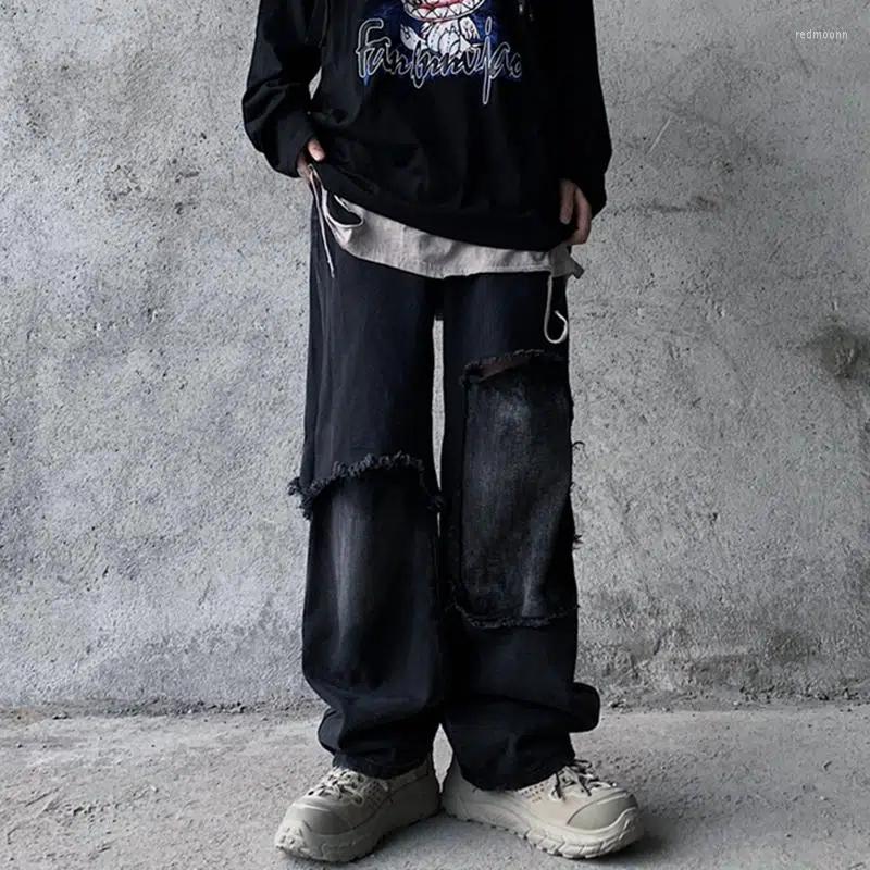 Men's Jeans Retro High Street Trend Instagram Hip Hop Dark Style Do Old Paste Cloth Washed With Wool Edge Denim Trousers Men, Black
Men's Jeans Retro High Street Trend Instagram Hip Hop Dark Style Do Old Paste Cloth Washed With Wool Edge Denim Trousers Men, Black