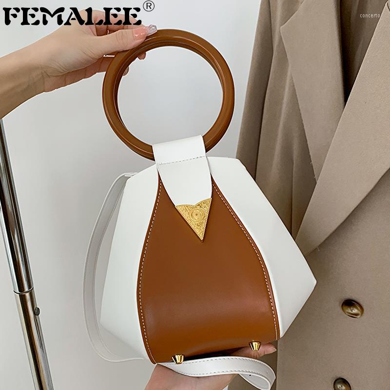 Shoulder Bags Round Wooden Handle Women Handbag Contrast Color Pu Leather Bucket Bag For Female Totes Casual Folds Bolsa Feminina, Black
Shoulder Bags Round Wooden Handle Women Handbag Contrast Color Pu Leather Bucket Bag For Female Totes Casual Folds Bolsa Feminina, Black
