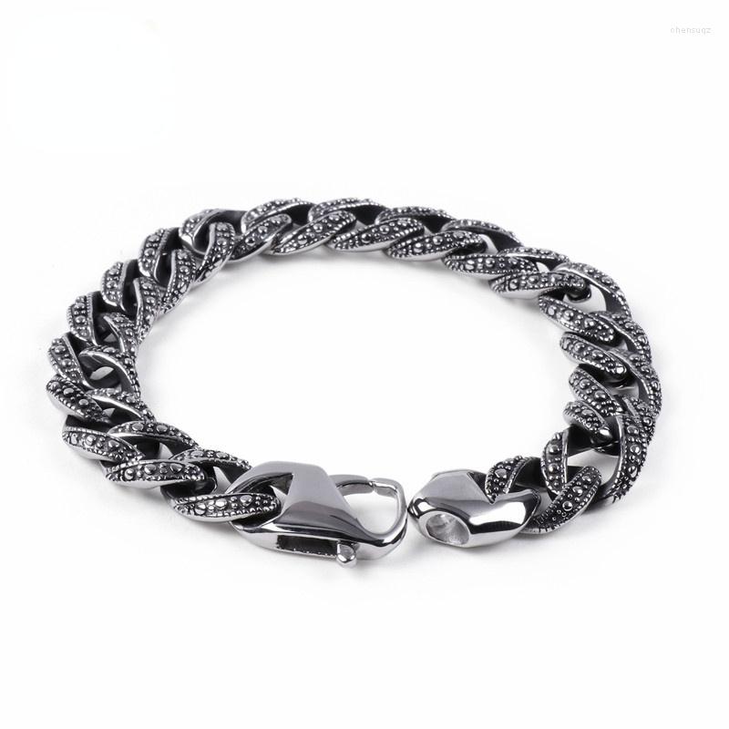 Link Bracelets HAOLYNJOY 22.5CM Stainless Steel Chain Men Vintage 12mm Width Chunky Hip Hop Hand Bangle Male Jewelry
Link Bracelets HAOLYNJOY 22.5CM Stainless Steel Chain Men Vintage 12mm Width Chunky Hip Hop Hand Bangle Male Jewelry