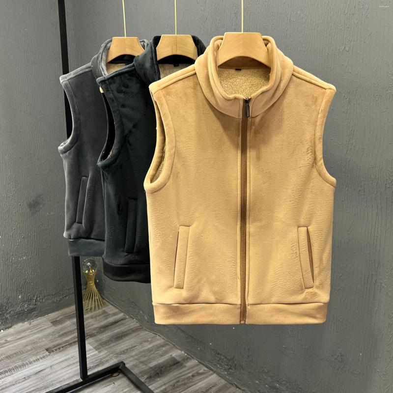Men's Vests 2023 Autumn Winter Men's Fashion Fleece Sleeveless Jackets Male Stand Collar Waistcoat Men Business Casual Velvet Vest Coats, Black
Men's Vests 2023 Autumn Winter Men's Fashion Fleece Sleeveless Jackets Male Stand Collar Waistcoat Men Business Casual Velvet Vest Coats, Black