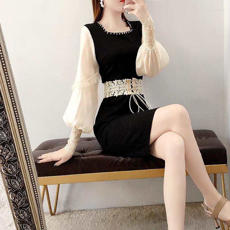 Casual Dresses Sqare Neck Modal Cotton Retro Dress Women Fashion Slim Chic Puff Sleeve Wild Vestidos 2022 Autumn And Winter T949, Black
Casual Dresses Sqare Neck Modal Cotton Retro Dress Women Fashion Slim Chic Puff Sleeve Wild Vestidos 2022 Autumn And Winter T949, Black