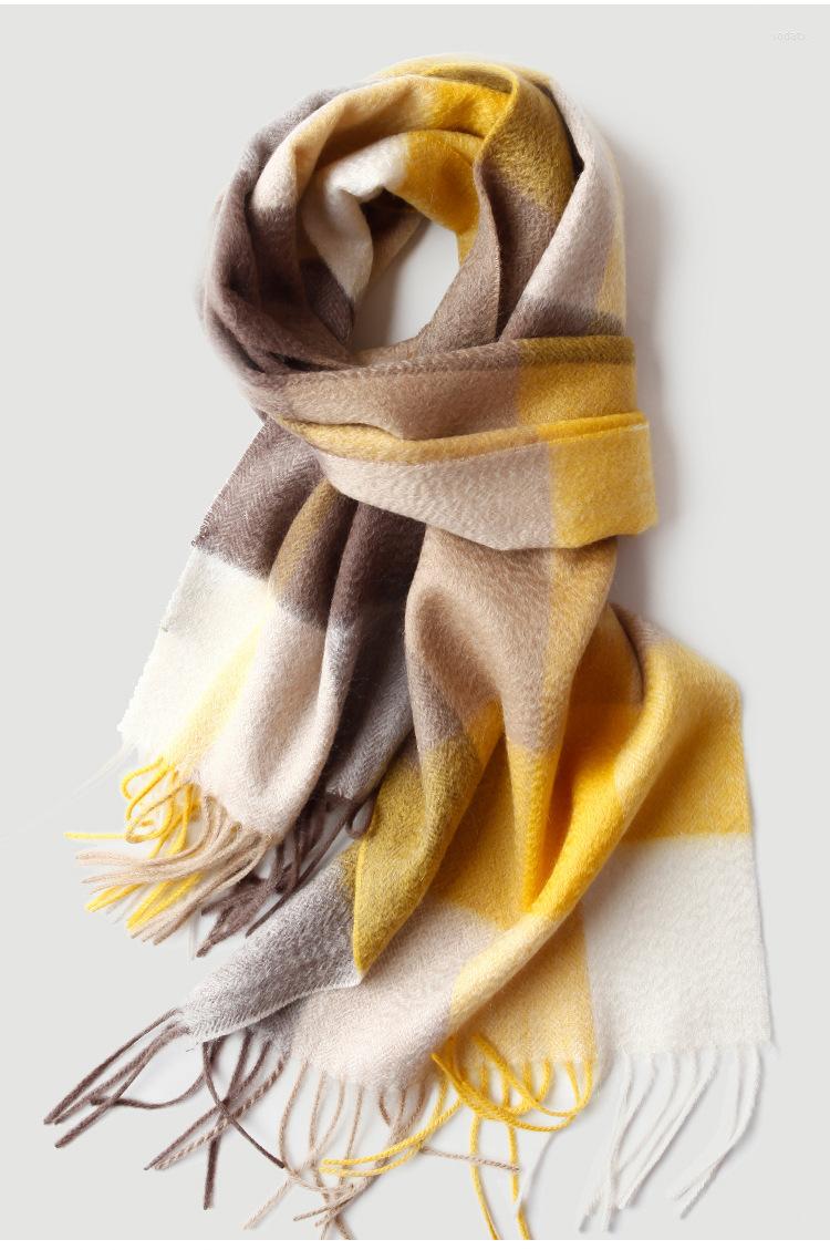 Scarves Women's Colorful Checker Cashmere Scarf Stripe Autumn Winter Thickened Warm Water Ripple
Scarves Women's Colorful Checker Cashmere Scarf Stripe Autumn Winter Thickened Warm Water Ripple