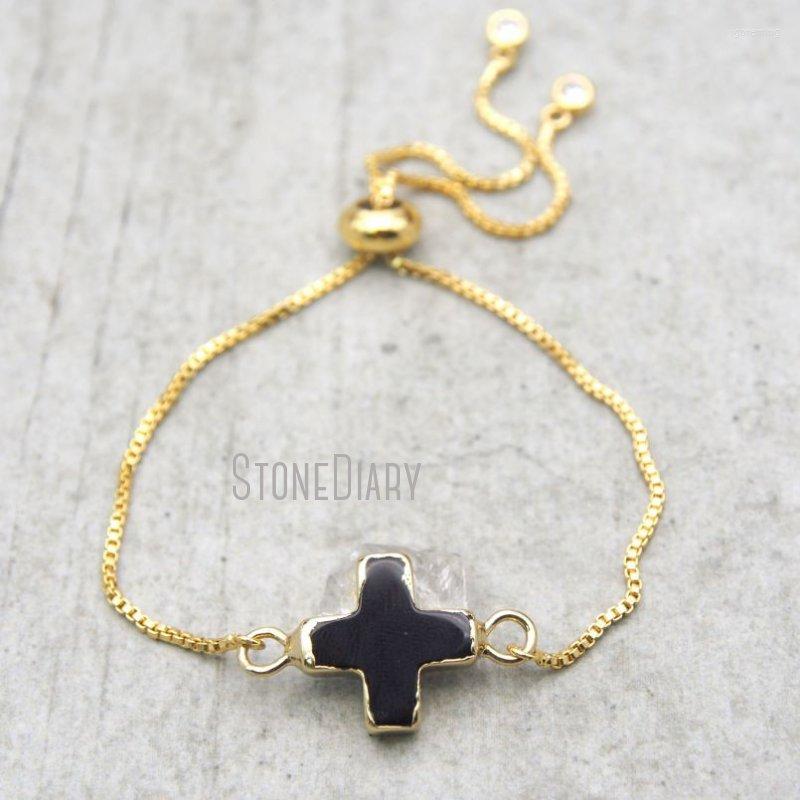 Charm Bracelets BM14916 10Pcs Fashion Gold Electroplated Cross Bracelet Onyx Adjustable
Charm Bracelets BM14916 10Pcs Fashion Gold Electroplated Cross Bracelet Onyx Adjustable