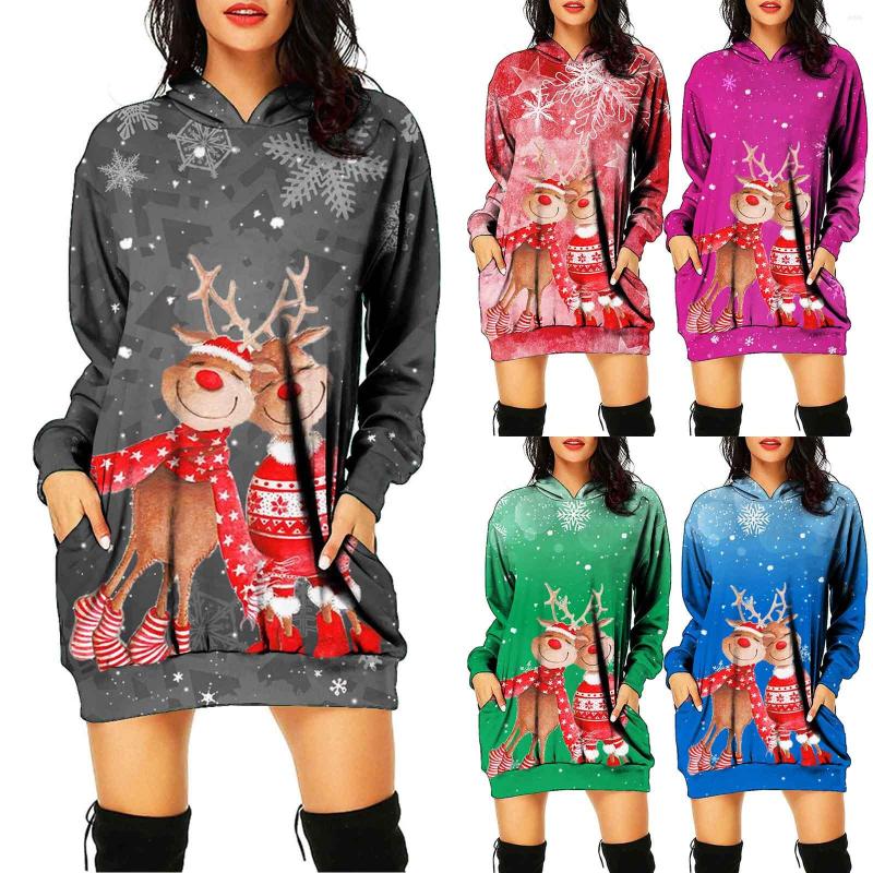 Casual Dresses Fashion Christmas Elk Print Hoodies Dress Winter Ladies Tunic Women Evening Party Hat Pullover, 3-o
Casual Dresses Fashion Christmas Elk Print Hoodies Dress Winter Ladies Tunic Women Evening Party Hat Pullover, 3-o