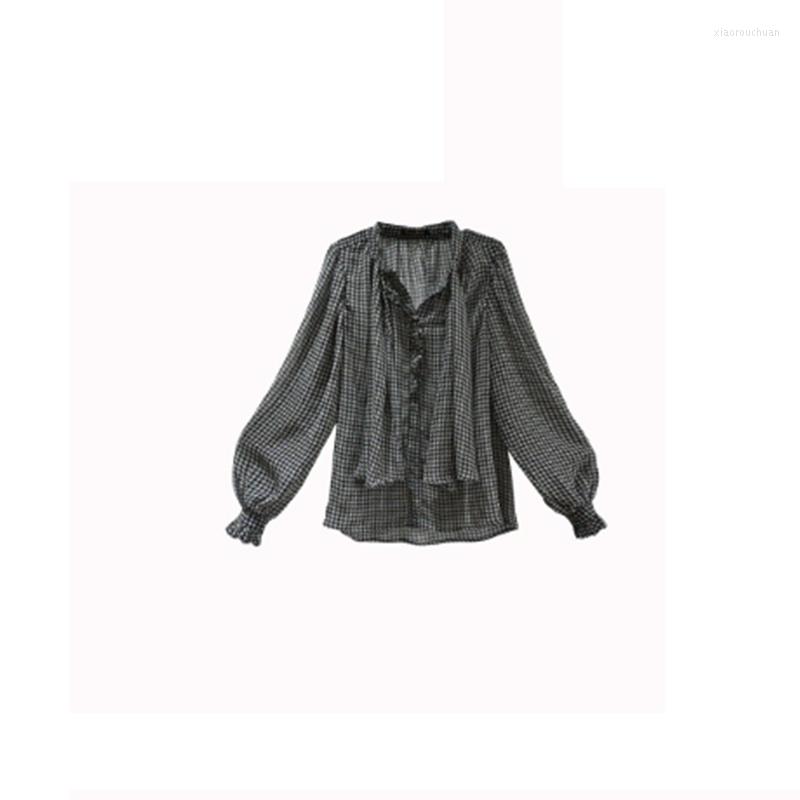 Women' Blouses Autumn/winter 2022 Houndstooth Shirt Female Design Sense Niche Retro All-match Careful Machine Bubble Sleeve Top, Coffee
Women' Blouses Autumn/winter 2022 Houndstooth Shirt Female Design Sense Niche Retro All-match Careful Machine Bubble Sleeve Top, Coffee