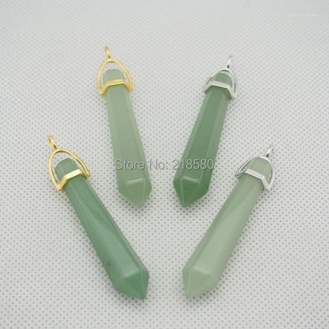 Pendant Necklaces C02P02029 Reiki Chakra Healing Spiritual Pendulum Pendants Aventurine Point With Gold Or Silver Bail 55mm
Pendant Necklaces C02P02029 Reiki Chakra Healing Spiritual Pendulum Pendants Aventurine Point With Gold Or Silver Bail 55mm