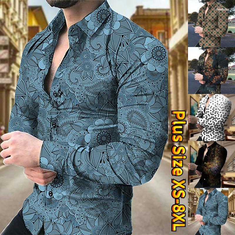 Men's Casual Shirts Men's Social Vintage For Men Oversized Shirt Polka Dots Print Long Sleeve Tops Men's Clothes Streetwear, Blue
Men's Casual Shirts Men's Social Vintage For Men Oversized Shirt Polka Dots Print Long Sleeve Tops Men's Clothes Streetwear, Blue