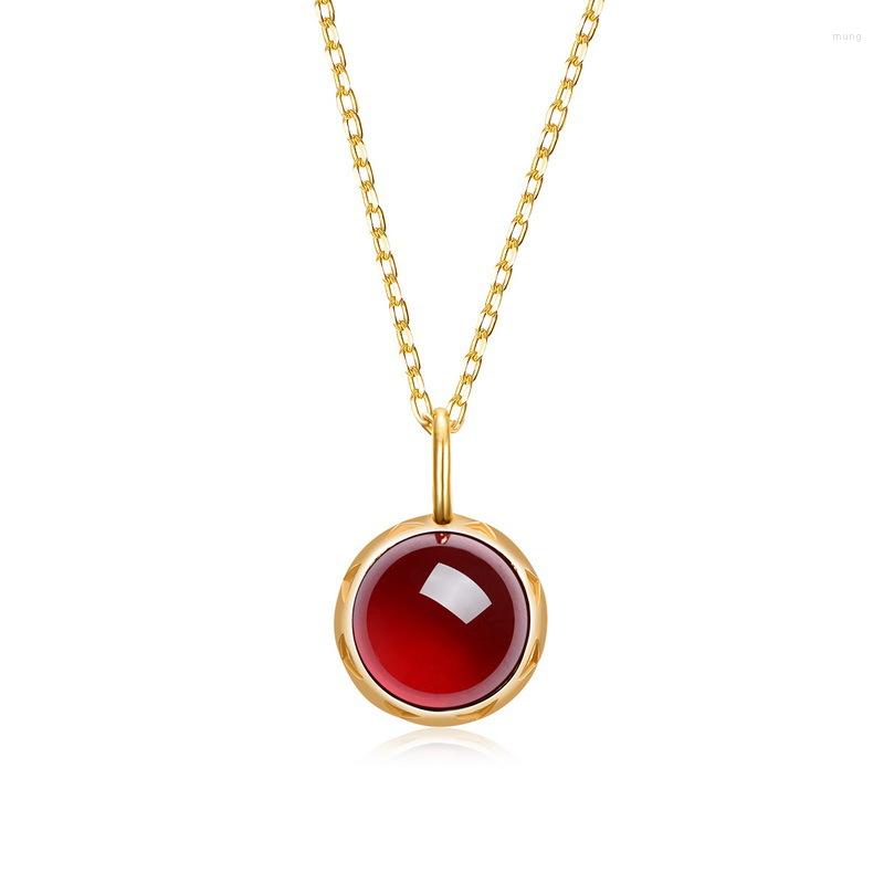 Pendant Necklaces 2023 Vintage 7mm Garnet Neclace For Women 18K Gold Color Clavicle Chain Pendants Jewelry Christmas Gift
Pendant Necklaces 2023 Vintage 7mm Garnet Neclace For Women 18K Gold Color Clavicle Chain Pendants Jewelry Christmas Gift