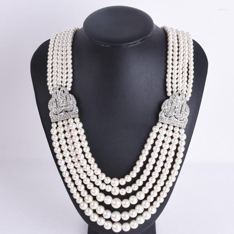 Choker Glass Pearl Necklace Crystal Elegant Multilayer Big Necklaces For Women Chokers Collier Femme Party Wedding Jewelry
Choker Glass Pearl Necklace Crystal Elegant Multilayer Big Necklaces For Women Chokers Collier Femme Party Wedding Jewelry