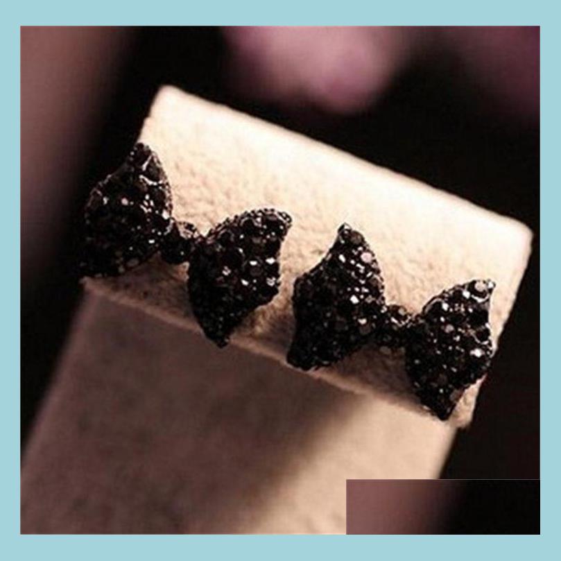 Stud Black Rhinestone Bow Tie Ear Stud Crystal Bowknot Earring For Women Fashion Earrings Drop Delivery Jewelry Dh5Ls
Stud Black Rhinestone Bow Tie Ear Stud Crystal Bowknot Earring For Women Fashion Earrings Drop Delivery Jewelry Dh5Ls