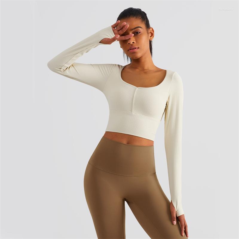 Active Shirts Women's Long Sleeve Yoga Shirt Fitness Crop Top Plus Size Quick Dry Tight T-shirt Fixed Chest Pad Gym Sportswear With, Black
Active Shirts Women's Long Sleeve Yoga Shirt Fitness Crop Top Plus Size Quick Dry Tight T-shirt Fixed Chest Pad Gym Sportswear With, Black