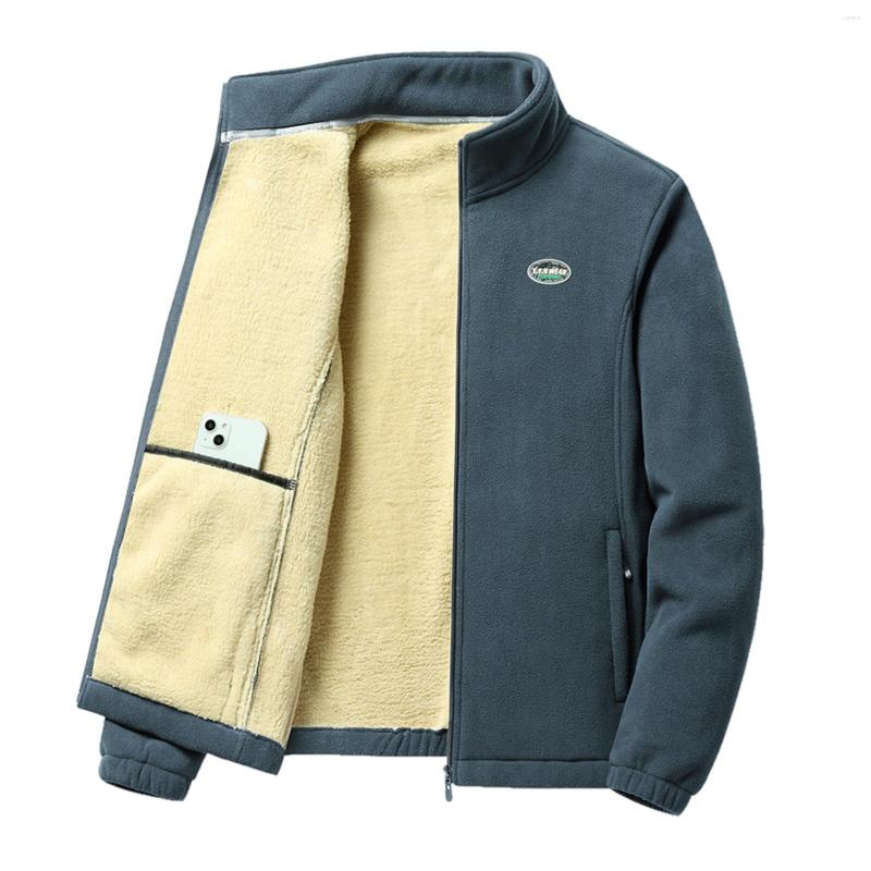 Men's Jackets Male Winter Warm H Coral Velvet Solid Splice Fleece Jacket Stand Collar Pocket Coat, Black
Men's Jackets Male Winter Warm H Coral Velvet Solid Splice Fleece Jacket Stand Collar Pocket Coat, Black