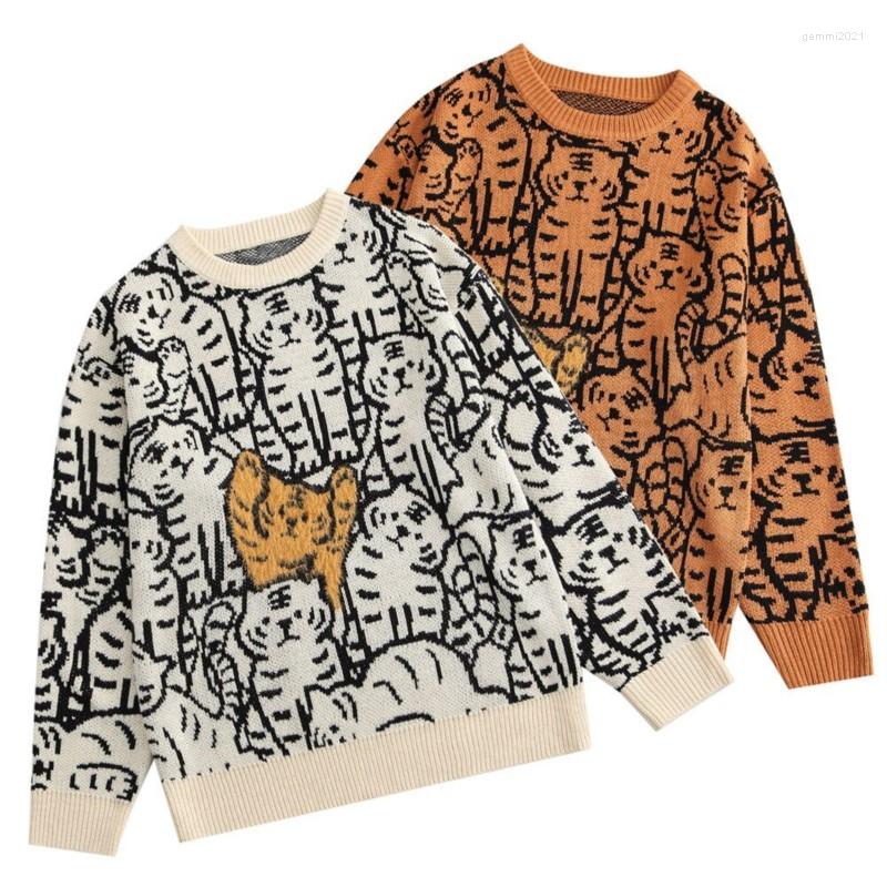 Men's Sweaters Pullover Retro Casual Knit Cartoon Cute Little Tiger Sweater Autumn And Winter Y2K, White
Men's Sweaters Pullover Retro Casual Knit Cartoon Cute Little Tiger Sweater Autumn And Winter Y2K, White