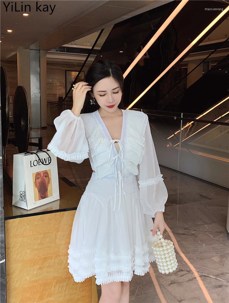 Casual Dresses YiLin Kay High Quality 2022 Fashion Party Woman Flounces Long Sleeves Sexy V-Neck Holiday Dress, White
Casual Dresses YiLin Kay High Quality 2022 Fashion Party Woman Flounces Long Sleeves Sexy V-Neck Holiday Dress, White
