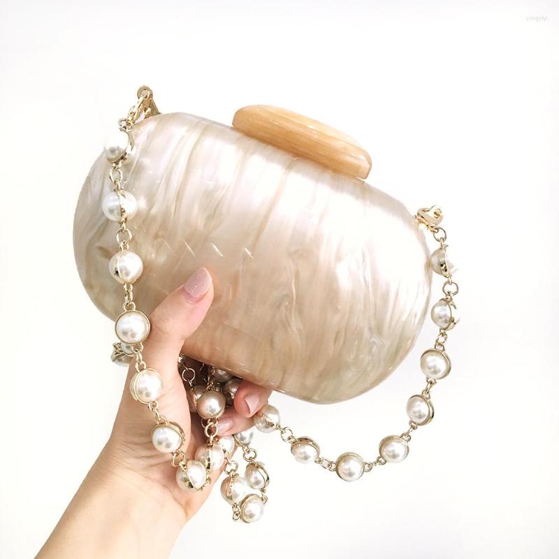 Evening Bags Woman Messenger Pearl Chain Bride Bridesmaid Wedding Barrel-Shaped Beige Nude Handmade Acrylic Box Clutches Party Beach, White
Evening Bags Woman Messenger Pearl Chain Bride Bridesmaid Wedding Barrel-Shaped Beige Nude Handmade Acrylic Box Clutches Party Beach, White
