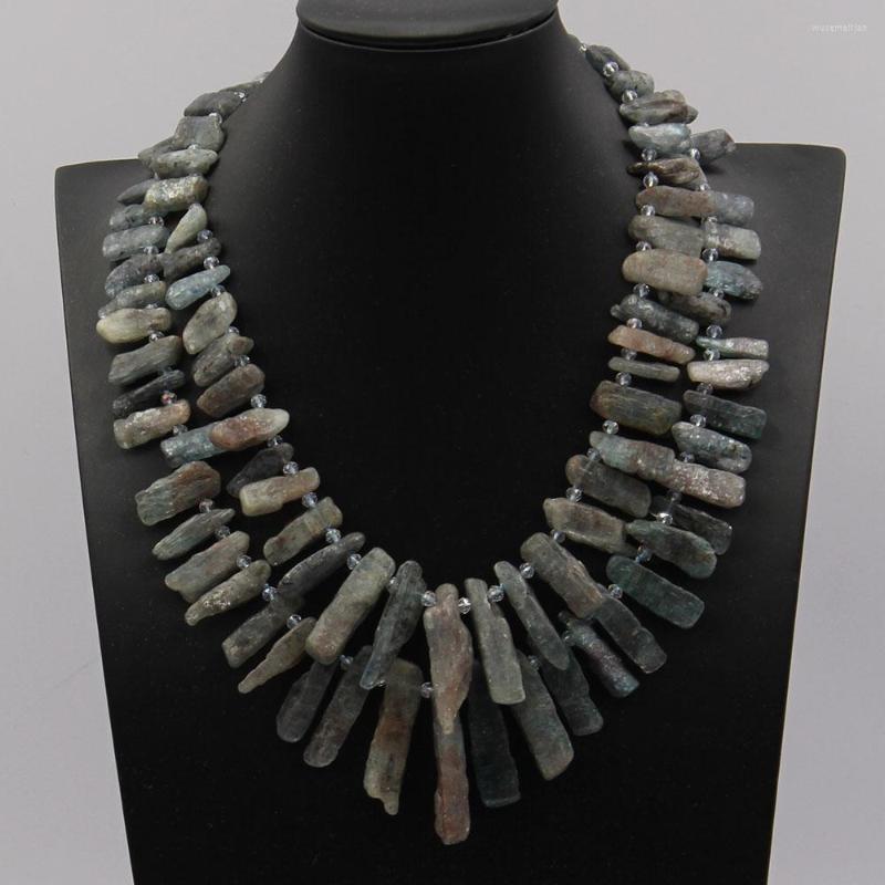Pendant Necklaces GuaiGuai Jewelry 2 Rows Natural Top-drilled Kyanites Rough Crystal Necklace Real Gems Stone Handmade For Women
Pendant Necklaces GuaiGuai Jewelry 2 Rows Natural Top-drilled Kyanites Rough Crystal Necklace Real Gems Stone Handmade For Women