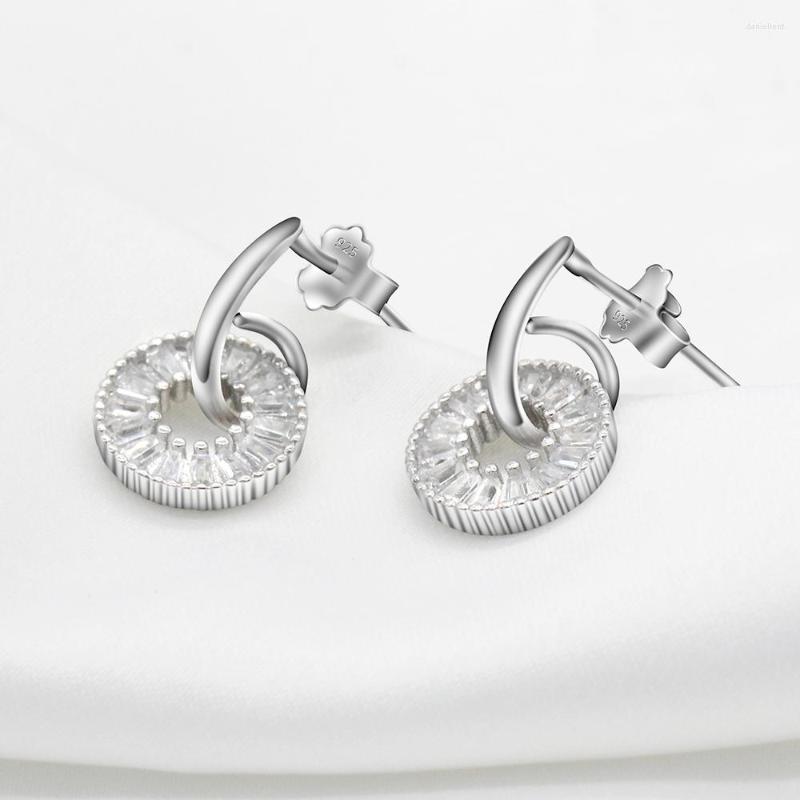 Stud Earrings Silver 925 Round Shape Rectangle CZ Korean Trendy Jewelry For Women Girls Wedding Gift
Stud Earrings Silver 925 Round Shape Rectangle CZ Korean Trendy Jewelry For Women Girls Wedding Gift