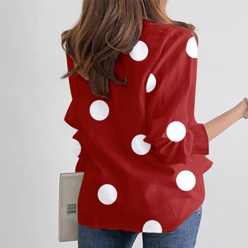 Women's Blouses Simple Shirt Ruffle Collar Women Spring Autumn Dot Print Office, Black
Women's Blouses Simple Shirt Ruffle Collar Women Spring Autumn Dot Print Office, Black