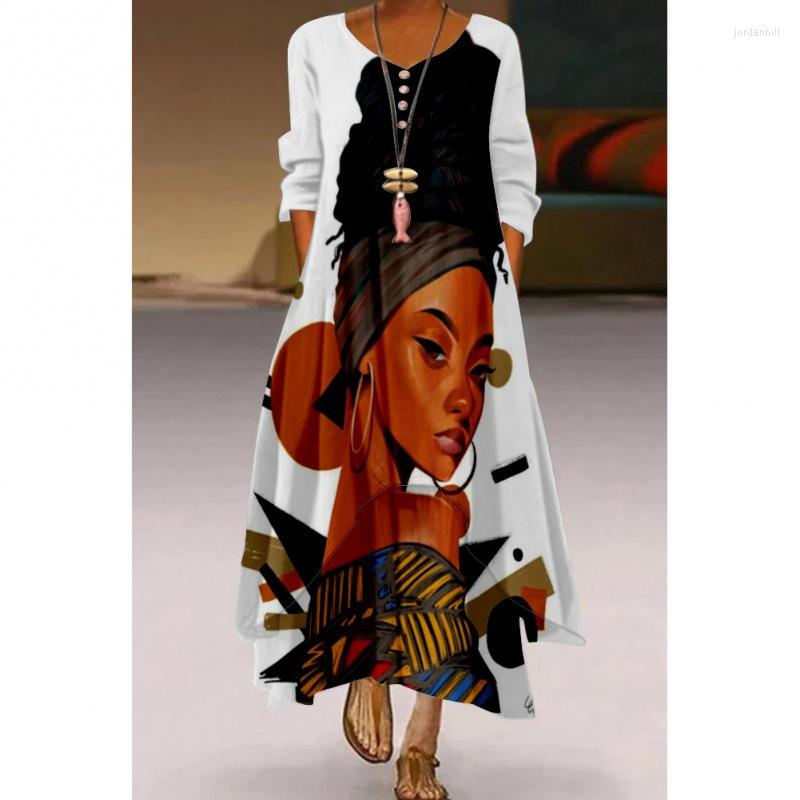 Casual Dresses African Girls Print Floral Elegant Ladies Dress Fit Long Sleeve Women Fashion Loose V-Neck Boho Beachwear Party, Bq1867361
Casual Dresses African Girls Print Floral Elegant Ladies Dress Fit Long Sleeve Women Fashion Loose V-Neck Boho Beachwear Party, Bq1867361