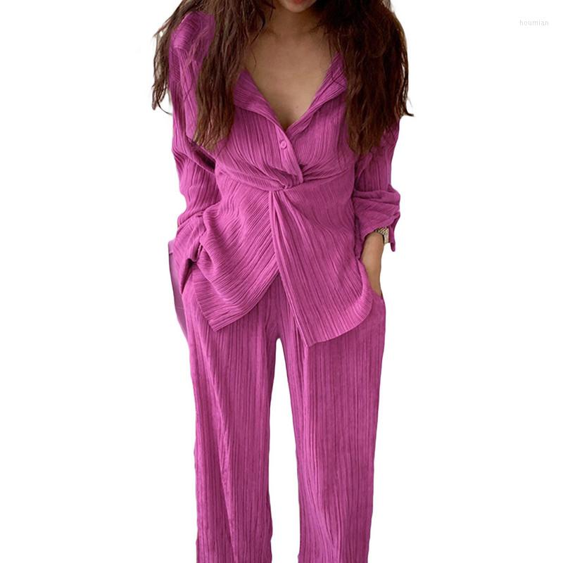 Women' Two Piece Pants Sets Women Outfits Autumn Winter Clothes 2022 Solid Color Long Sleeve Twist Knot Ruched Tops Elastic Waist Loose
Women' Two Piece Pants Sets Women Outfits Autumn Winter Clothes 2022 Solid Color Long Sleeve Twist Knot Ruched Tops Elastic Waist Loose
