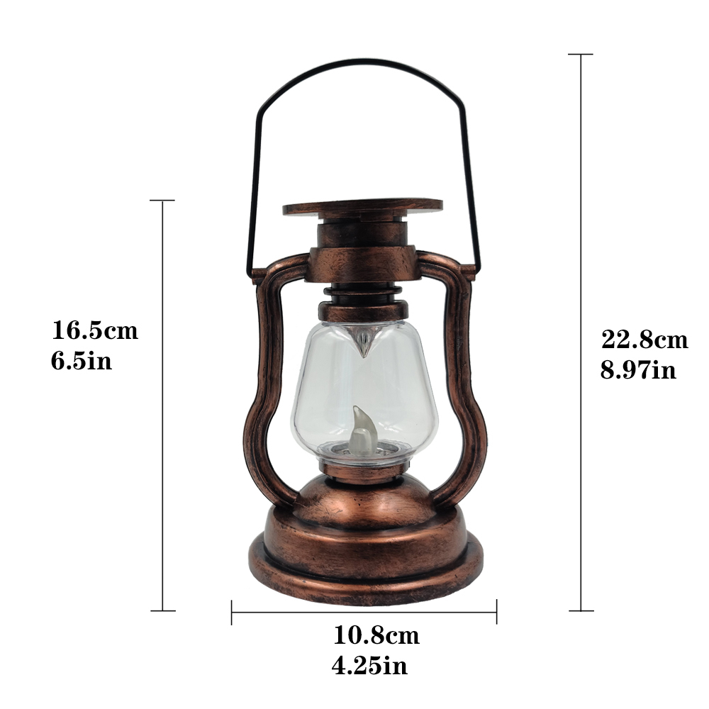 Garden Decorations LED Solar Light Retro Kerosene Lamp Powered Candle Hanging Outdoor Portable Lantern Courtyard Decor 221108