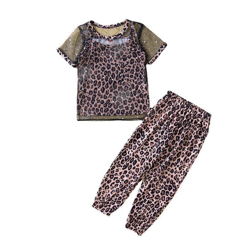 Clothing Sets Suit Baby Clothes Child Summer Fashion Girl Leopard Print Transparent Mesh Suspender Trousers E16518, C1
Clothing Sets Suit Baby Clothes Child Summer Fashion Girl Leopard Print Transparent Mesh Suspender Trousers E16518, C1
