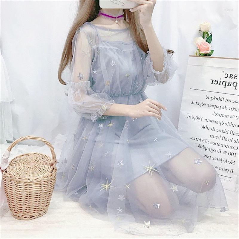 Casual Dresses Women XINGX Embroidered Mesh Skirt Round Neck Lantern Sleeve Dress Vestido De Mujer Femme Robe, White
Casual Dresses Women XINGX Embroidered Mesh Skirt Round Neck Lantern Sleeve Dress Vestido De Mujer Femme Robe, White