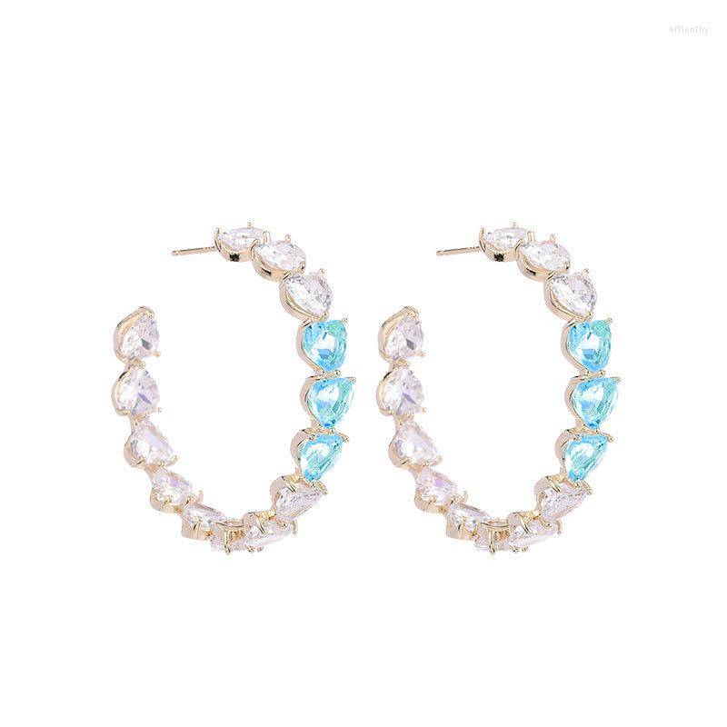 Hoop Earrings Luxury Heart Shape Stone Big France Charm Women Circle Round Earring Full Paved Crystal Zircon Jewelri SENYU
Hoop Earrings Luxury Heart Shape Stone Big France Charm Women Circle Round Earring Full Paved Crystal Zircon Jewelri SENYU