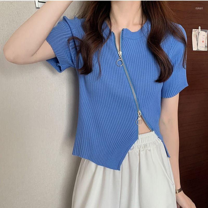 Women' T Shirts Woman Tshirts Top 2022 Short Summer Sleeve Women' Knitted Crop Mujer Camisetas, Black
Women' T Shirts Woman Tshirts Top 2022 Short Summer Sleeve Women' Knitted Crop Mujer Camisetas, Black