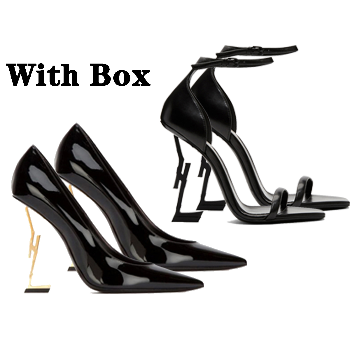Womens Designer Shoes Shiny Leather High Heels Sexy Ladies Luxurys Dress Red Bottom Heels 10cm Heel Sandals Holadesigner