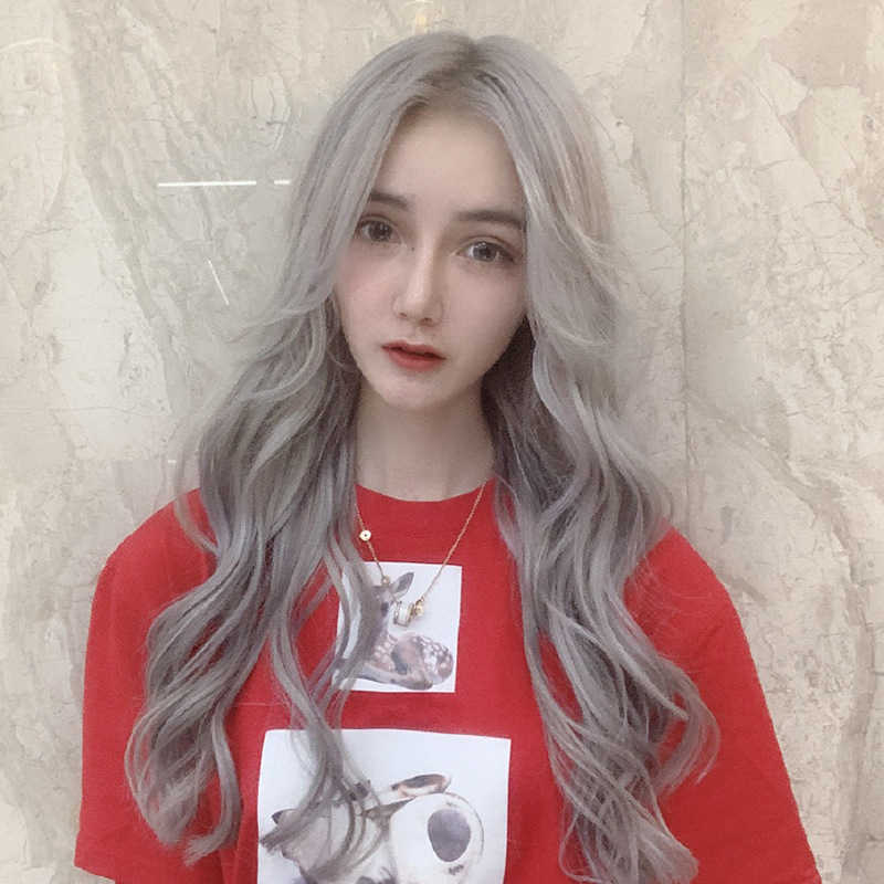 Hair Lace Wigs Wig Women's Long Curly Hair Big Wave Granny Grey Fashion Chemical Fiber Headgear Women, Black
Hair Lace Wigs Wig Women's Long Curly Hair Big Wave Granny Grey Fashion Chemical Fiber Headgear Women, Black