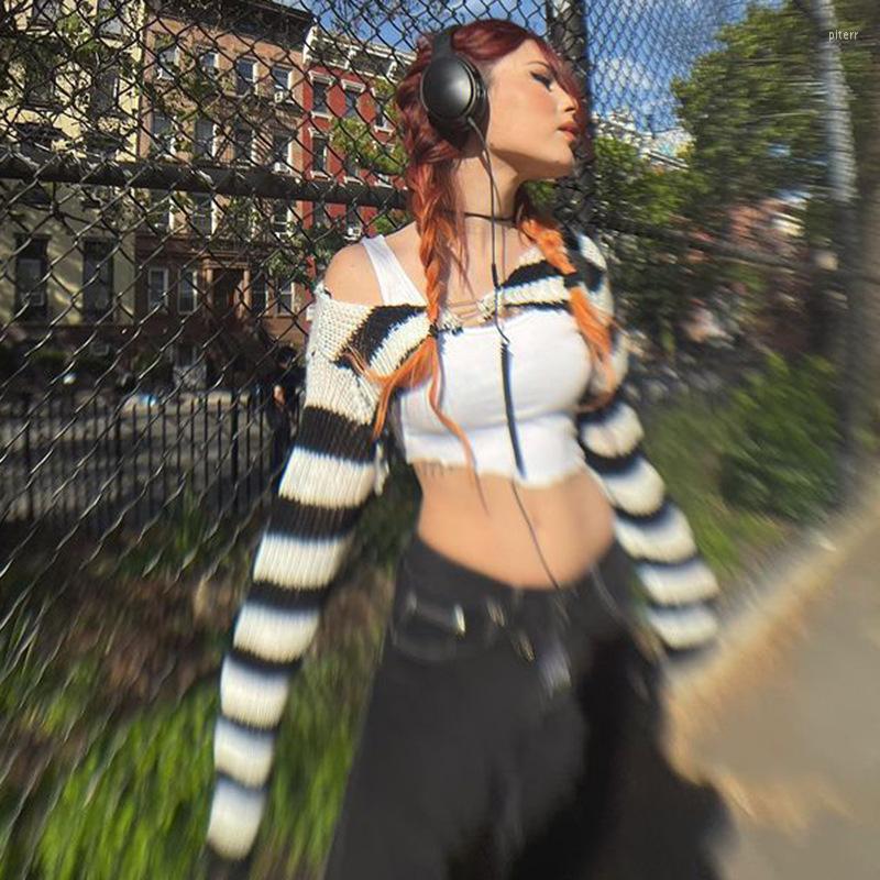 Women' Knits 2022 Y2k Retro Hollow Back Button Irregular Outside Cardigan Classic Black Color Matching Striped Ultra-short Woolen Blouse, 2025
Women' Knits 2022 Y2k Retro Hollow Back Button Irregular Outside Cardigan Classic Black Color Matching Striped Ultra-short Woolen Blouse, 2025