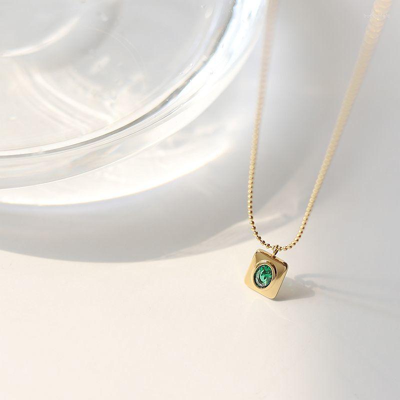Pendant Necklaces Fashion Green Colored Diamond Square Necklace Ball Bead Clavicle Chain Stainless Steel For Woman Gold Jewelry Trend 2022
Pendant Necklaces Fashion Green Colored Diamond Square Necklace Ball Bead Clavicle Chain Stainless Steel For Woman Gold Jewelry Trend 2022