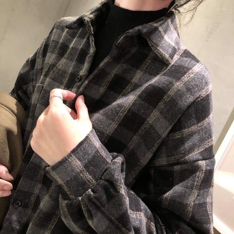 Women' Blouses Women Shirt Blouse Plaid Women' Autumn And Winter Woolen Coat Top Blusas Mujer, Yellow
Women' Blouses Women Shirt Blouse Plaid Women' Autumn And Winter Woolen Coat Top Blusas Mujer, Yellow