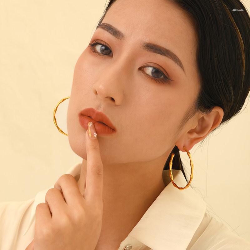 Hoop Earrings Punk Hyperbole Creative Round Bamboo For Women Hip Hop Tide Big Circle Aureate Ear Ring Fashion Jewelry
Hoop Earrings Punk Hyperbole Creative Round Bamboo For Women Hip Hop Tide Big Circle Aureate Ear Ring Fashion Jewelry