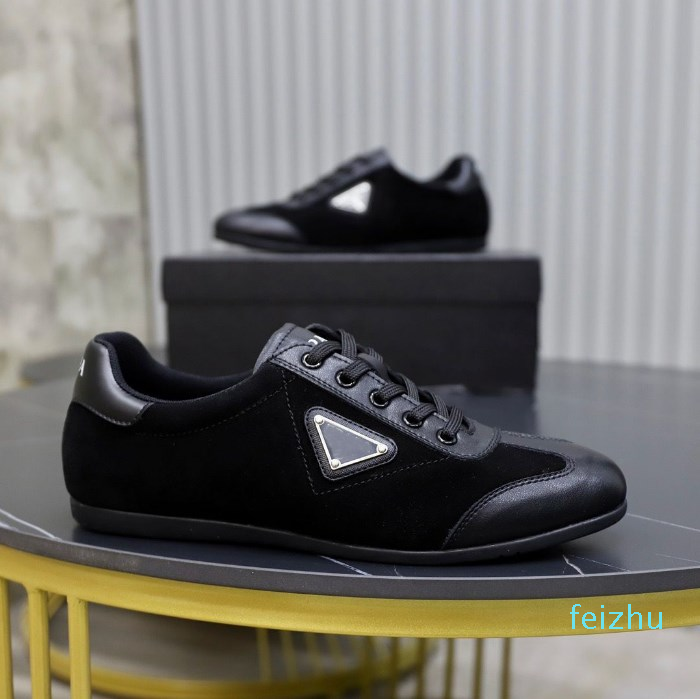 Luxury designer Enameled Metal Triangle Sneakers Shoes Men Rubber Sole Casual Walking Suede & Leather Comfort Outdoor Runner Race Sports EU38-46
Luxury designer Enameled Metal Triangle Sneakers Shoes Men Rubber Sole Casual Walking Suede & Leather Comfort Outdoor Runner Race Sports EU38-46