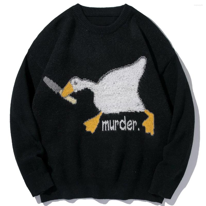 Men's Sweaters Funny Duck Pattern Knitted Men's Autumn Cartoon Wool Jumper Pullover Women Harajuku Hip Hop Cotton Casual Sweater Tops, Black
Men's Sweaters Funny Duck Pattern Knitted Men's Autumn Cartoon Wool Jumper Pullover Women Harajuku Hip Hop Cotton Casual Sweater Tops, Black