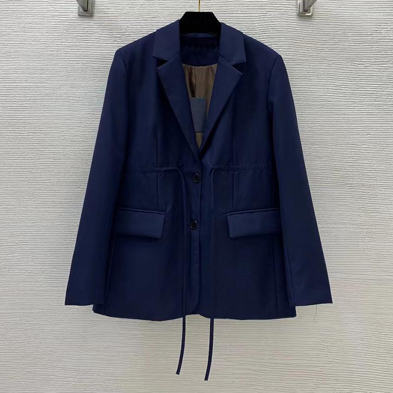 Women' Suits Fashion Navy Blue Blazers For Women Top Quality Notched Collar Shoulder Pads Drawstring High Waist Elegant Suit Jacket Lady, Picture shown
Women' Suits Fashion Navy Blue Blazers For Women Top Quality Notched Collar Shoulder Pads Drawstring High Waist Elegant Suit Jacket Lady, Picture shown