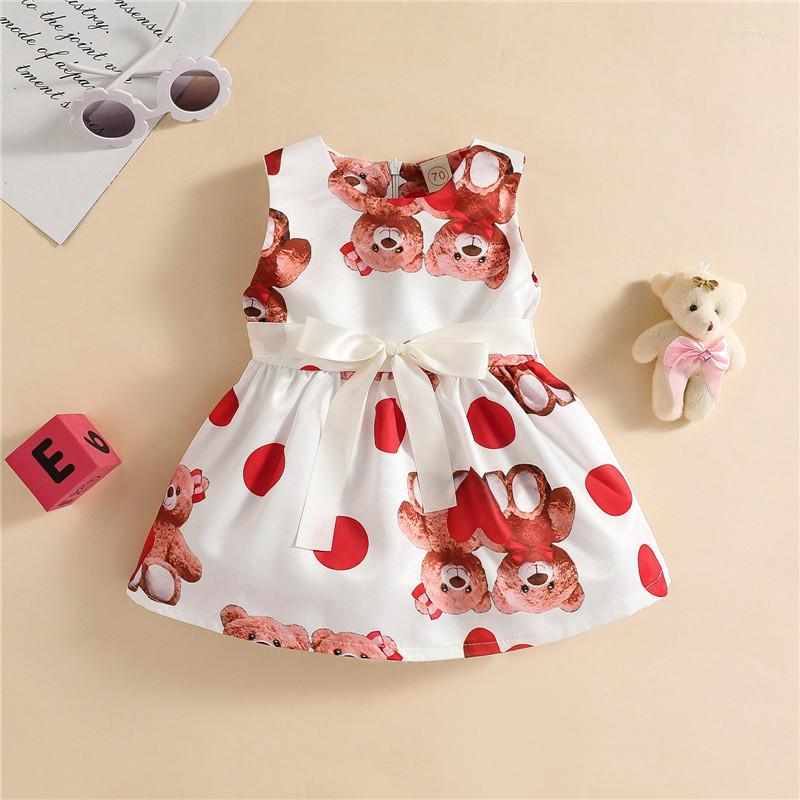 Girl Dresses Little Girls Party Princess Dress Summer Sweet Style Cartoon Bear Printing Round Neck Sleeveless Toddler Kids 0-3Y
Girl Dresses Little Girls Party Princess Dress Summer Sweet Style Cartoon Bear Printing Round Neck Sleeveless Toddler Kids 0-3Y