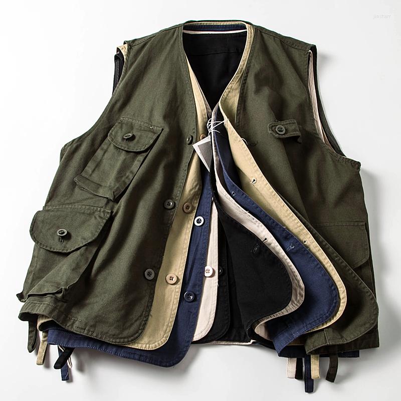 Men' Vests Biker Vest Men Vintage Loose Unisex Multi-pocket Tooling And Women The Same Style Cotton Trend Sleeveless Jacket, Khaki
Men' Vests Biker Vest Men Vintage Loose Unisex Multi-pocket Tooling And Women The Same Style Cotton Trend Sleeveless Jacket, Khaki