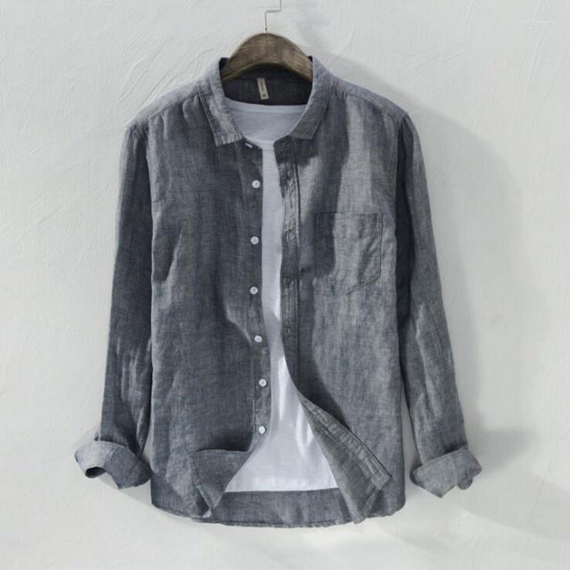 Men's Casual Shirts Men Fashion Summer Cotton Linen Breathable Slim Long Sleeve Mens Lapel Shirt Male Plus Size Tops Clothes, Gray
Men's Casual Shirts Men Fashion Summer Cotton Linen Breathable Slim Long Sleeve Mens Lapel Shirt Male Plus Size Tops Clothes, Gray
