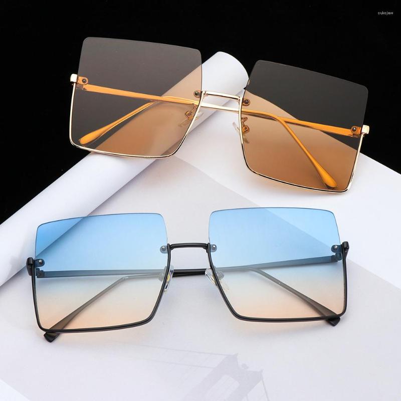 Sunglasses Men Eyewear Streetwear Half Metal Frame Women Square Sun Glasses Oversized Semi-rimless
Sunglasses Men Eyewear Streetwear Half Metal Frame Women Square Sun Glasses Oversized Semi-rimless