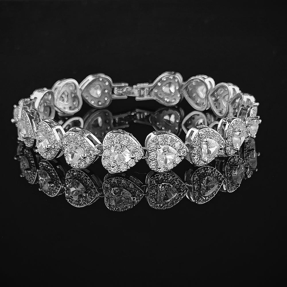 Choucong Brand Wedding Bracelet Luxury Jewelry 925 Sterling Silver Fill Multi Color 5A Cubic Zricon CZ Diamond Gemstones Party Women Charm For Lover G
