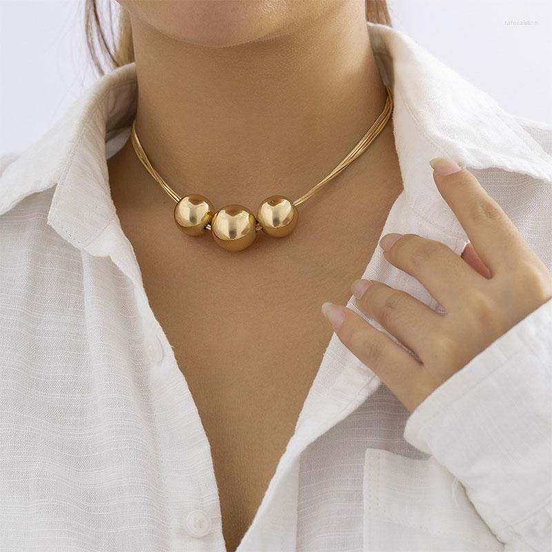 Choker Exaggerated Punk Ball Pendant Necklace Multilayer Chain Gold Silver Color Party Personality Jewelry Gift
Choker Exaggerated Punk Ball Pendant Necklace Multilayer Chain Gold Silver Color Party Personality Jewelry Gift