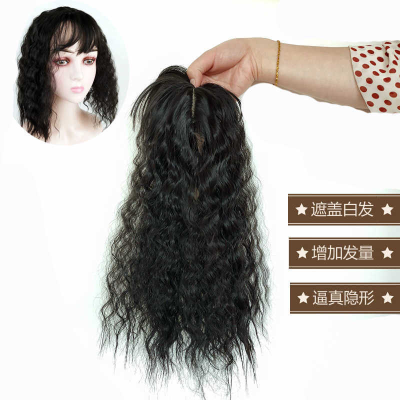 Hair Lace Wigs Simulated Wig Film Head Top Patch Fake Bangs Female Corn Perm Curl Cover White Cushion Hair Natural Ventilation, Black
Hair Lace Wigs Simulated Wig Film Head Top Patch Fake Bangs Female Corn Perm Curl Cover White Cushion Hair Natural Ventilation, Black