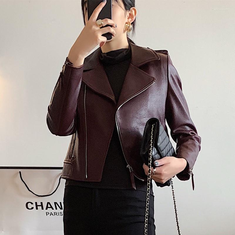 Women' Leather Genuine Women Sheepskin 2022 Coat Spring Autumn Short Vintage Motorcycle Jacket Slim Fit Korean Coats KJ, Black
Women' Leather Genuine Women Sheepskin 2022 Coat Spring Autumn Short Vintage Motorcycle Jacket Slim Fit Korean Coats KJ, Black