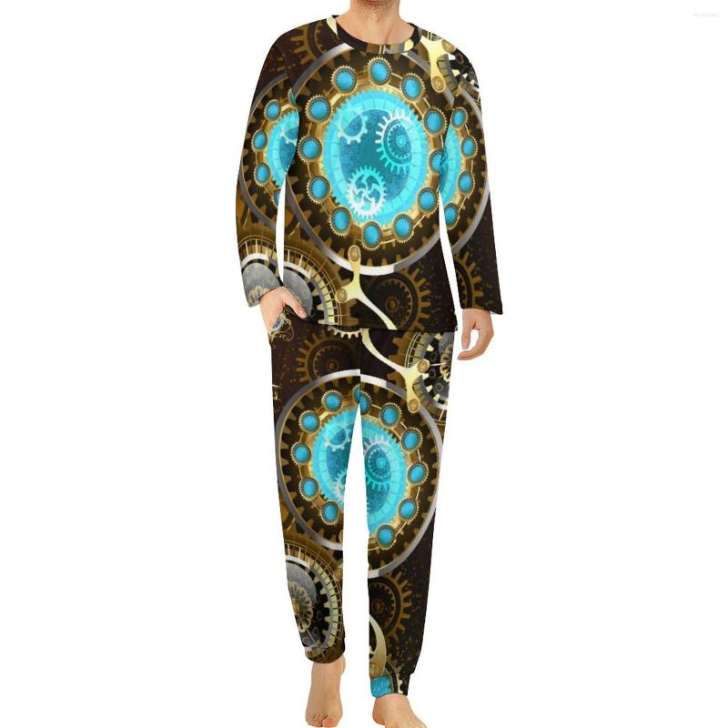 Men' Sleepwear Steampunk Rusty Pajamas Vintage Clockwork Male Long Sleeve Fashion Pajama Sets Two Piece Home Autumn Pattern Nightwear Gift, Style-5
Men' Sleepwear Steampunk Rusty Pajamas Vintage Clockwork Male Long Sleeve Fashion Pajama Sets Two Piece Home Autumn Pattern Nightwear Gift, Style-5