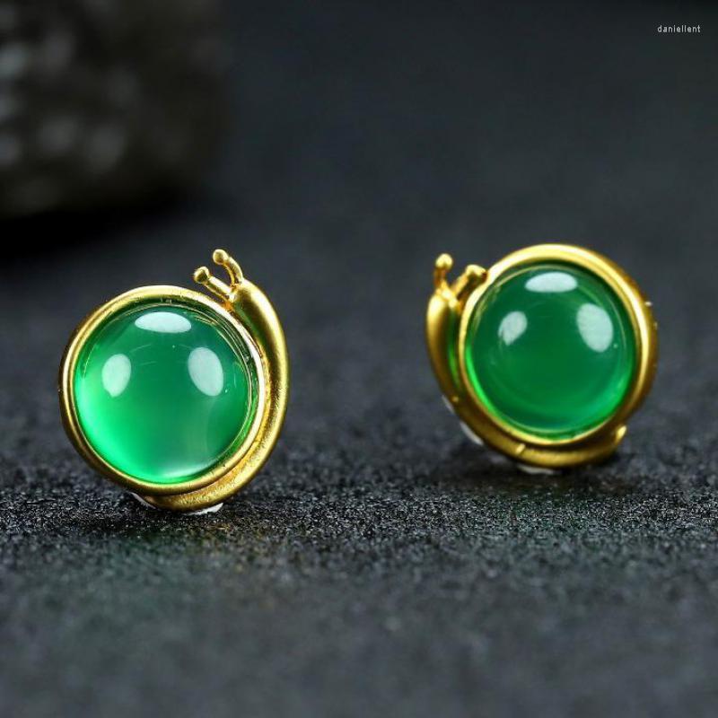 Stud Earrings Natural Green Jade Snail Women Fine Jewelry Accessories 24k Gold Plated Pure Copper Jades Ladies Gifts
Stud Earrings Natural Green Jade Snail Women Fine Jewelry Accessories 24k Gold Plated Pure Copper Jades Ladies Gifts